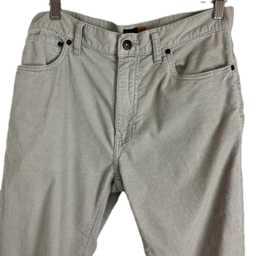 J.Crew Slim Straight Light Gray Cordoury Pants Women's Size 30